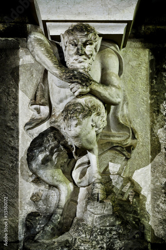 Tableau sur toile satyr statue Dresden
