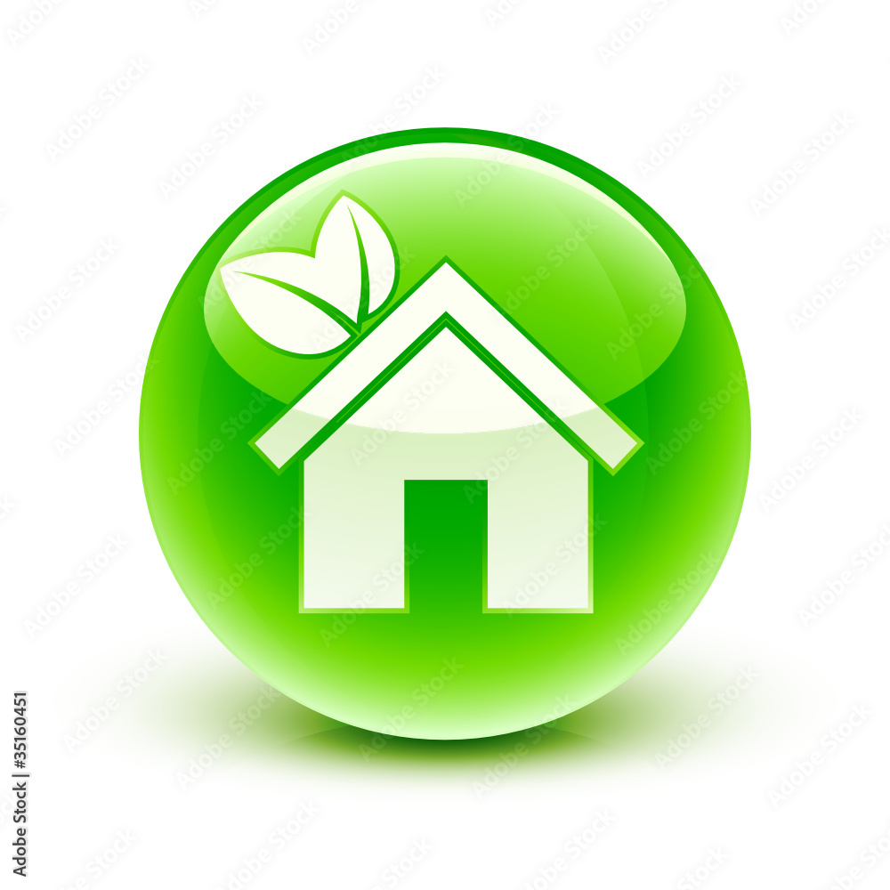icône maison écologie / ecological house icon icône maison écologie / ecological house icon