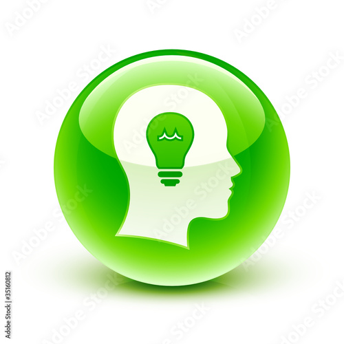icône tête ampoule / men idea icon