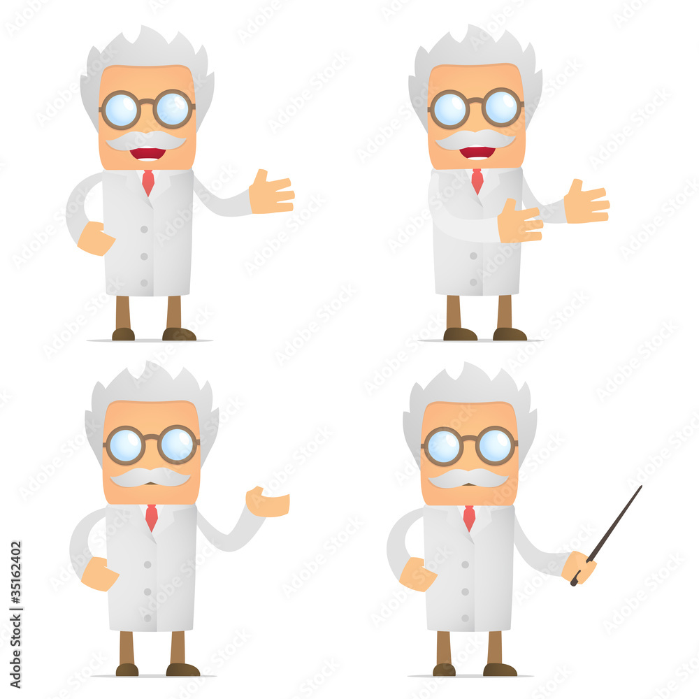 funny cartoon scientist giving presentation funny cartoon scientist giving presentation