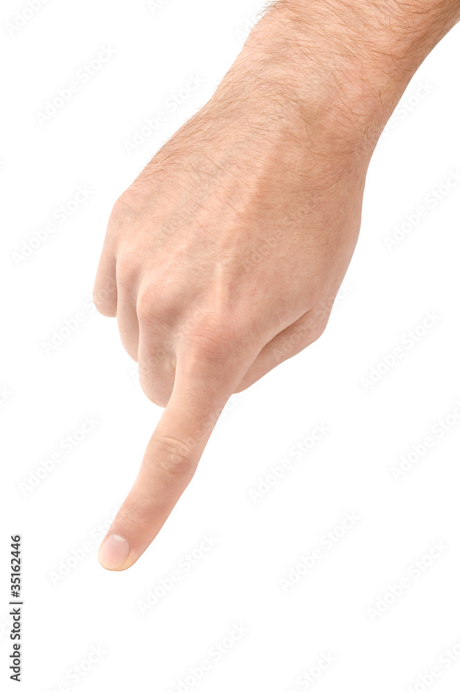 Pointing hand isolated on white background with clipping path Pointing hand isolated on white background with clipping path