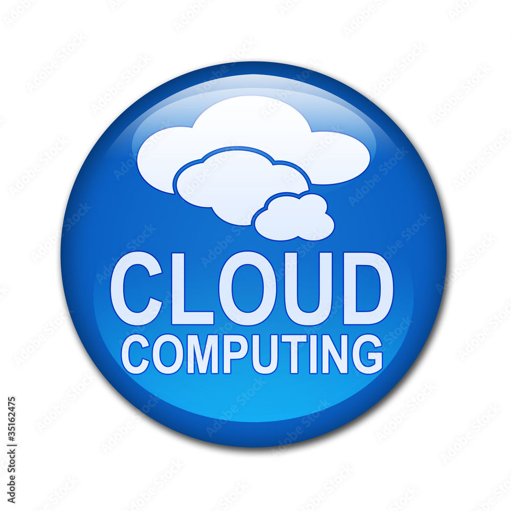 Boton brillante simbolo y texto CLOUD COMPUTING Boton brillante simbolo y texto CLOUD COMPUTING