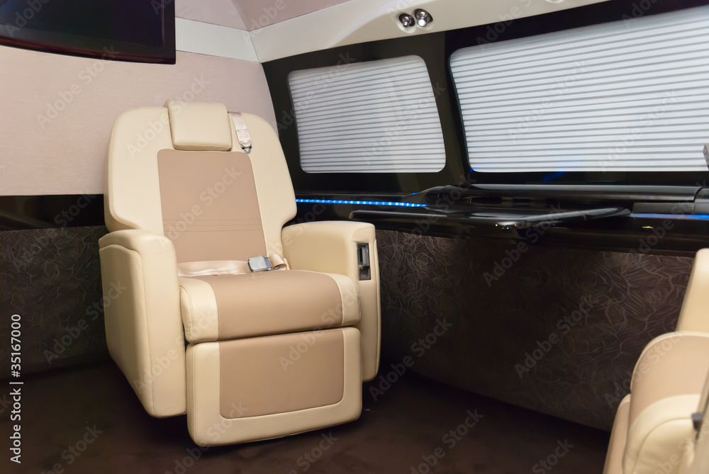 Fototapeta premium Plane interior. Model