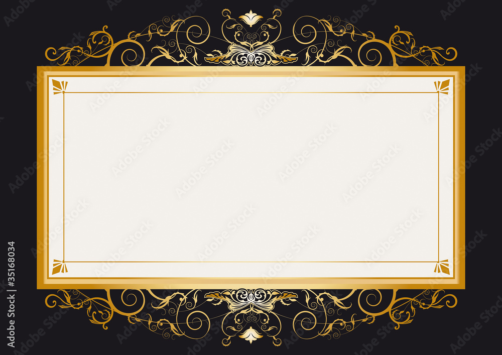 Gold retro frame