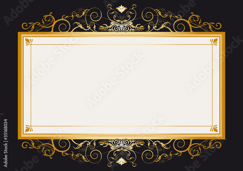 Gold retro frame