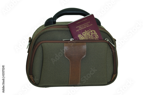 Travel Bag and passport photo