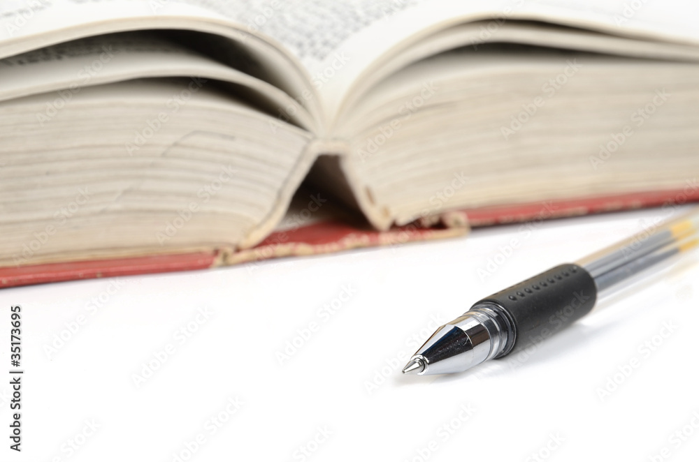 Pen and dictionary Pen and dictionary
