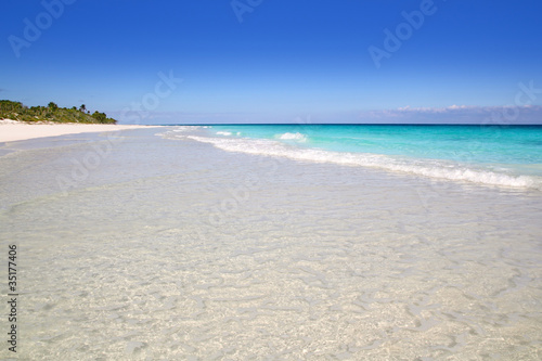 Fototapeta Naklejka Na Ścianę i Meble -  beach paradise white sand turquoise Tulum
