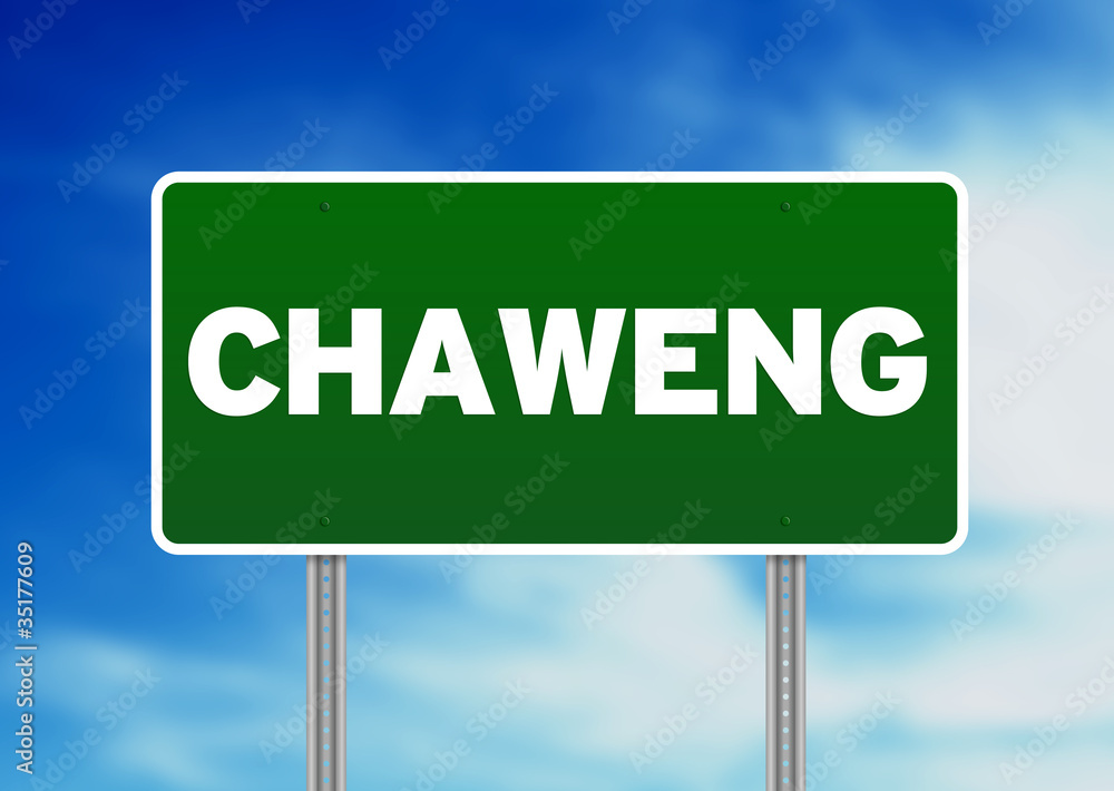 Green Road Sign - Chaweng, Thailand Green Road Sign - Chaweng, Thailand