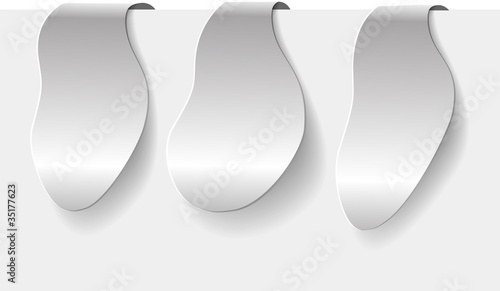 the vector abstract white bookmarks set