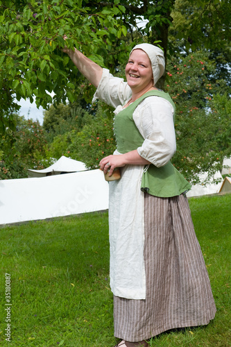 woman in historic garment photo