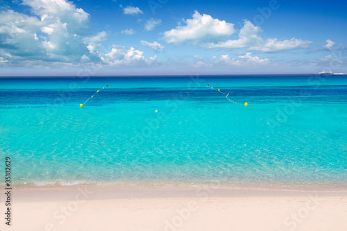 Illetas illetes beachn turquoise Formentera island photo