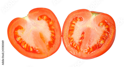 Tomato cut in heart shape