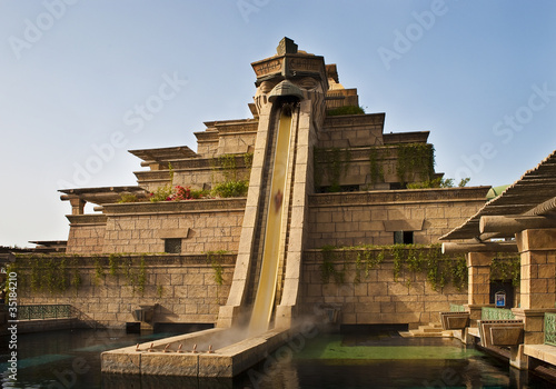 Photography Water slide at a water park in Dubai