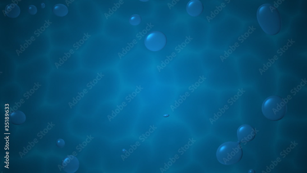 Abstrakter blauer Hintergrund (Tropfen-Animation)