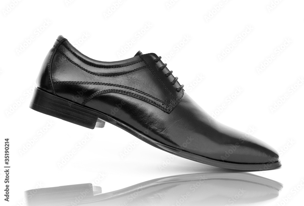 Fashion concept with male shoes on white Fashion concept with male shoes on white