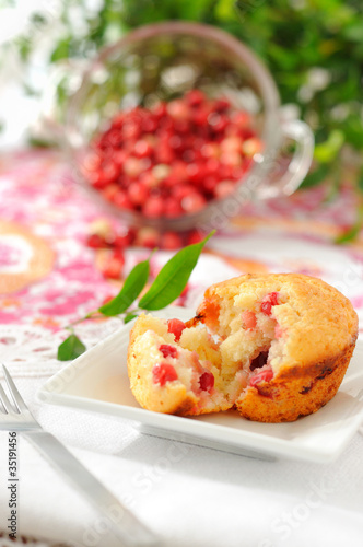Homemade cranberry muffin