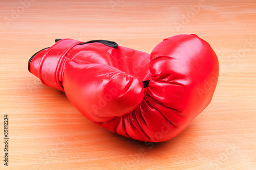 Boxing gloves on the table © Elnur