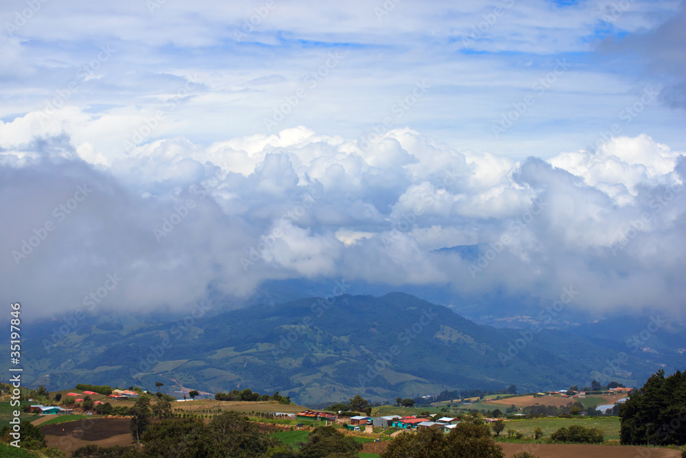 Mountain village in Irazu, Costa Rica