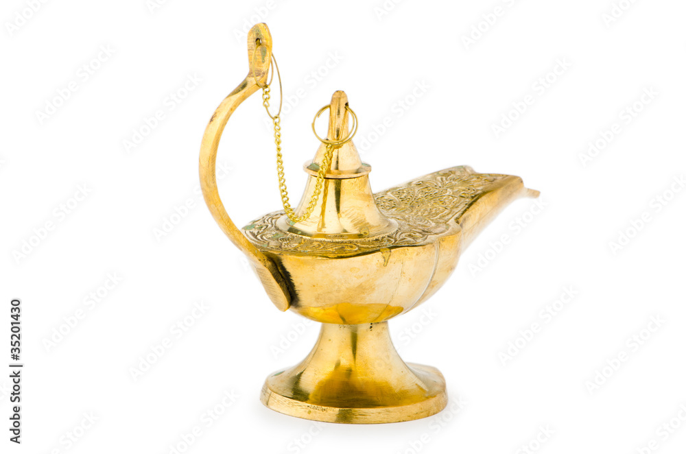 Ancient lamp isolated on the white Ancient lamp isolated on the white