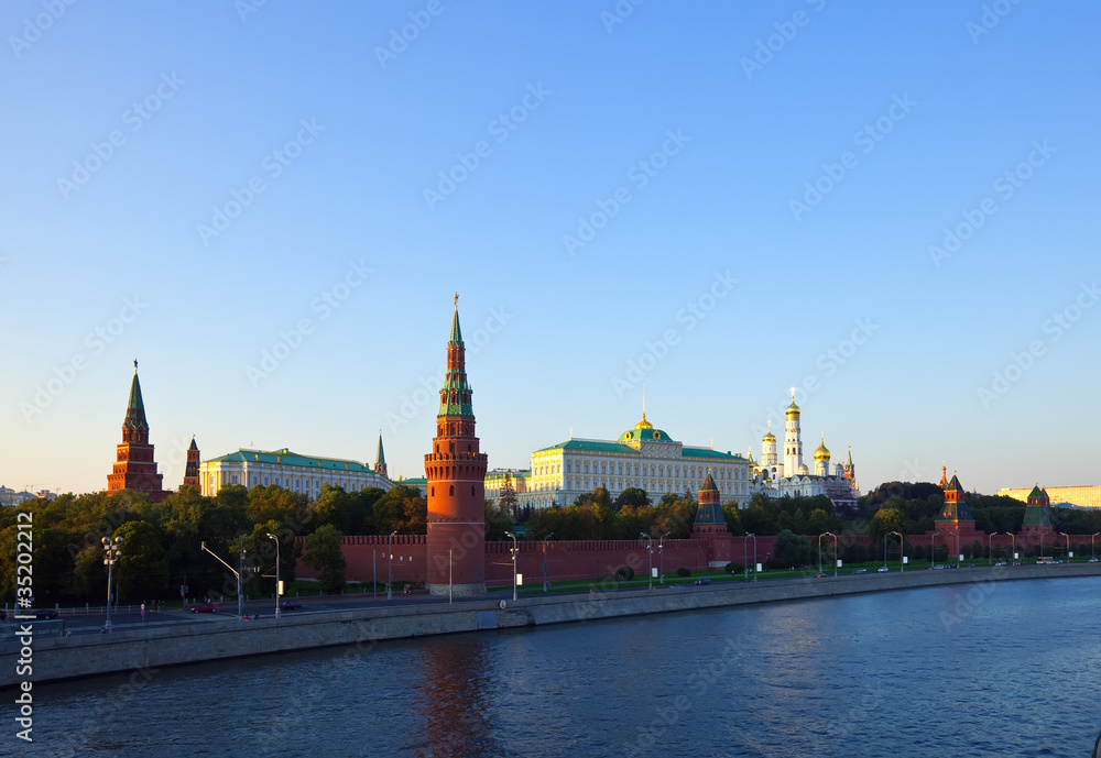 Moscow Kremlin in sunset