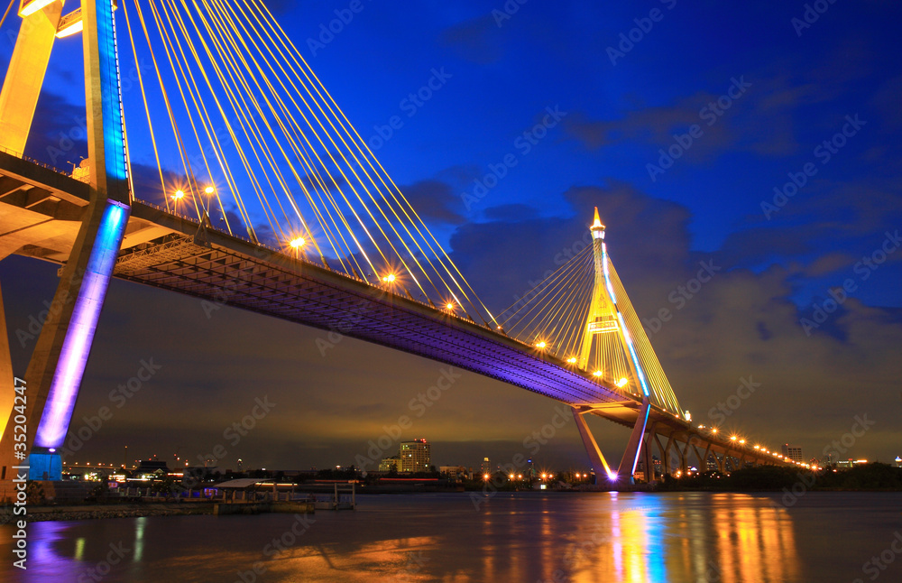Fototapeta premium Industrial ring bridge of Thailand