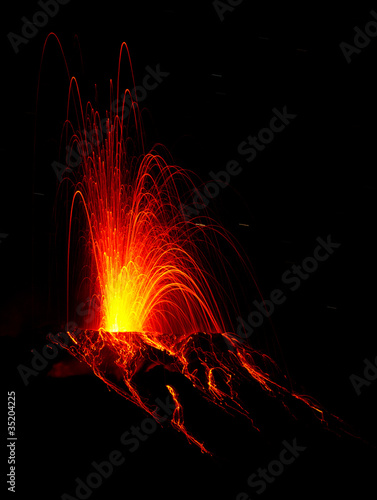 spectacular volcano eruption #35204225