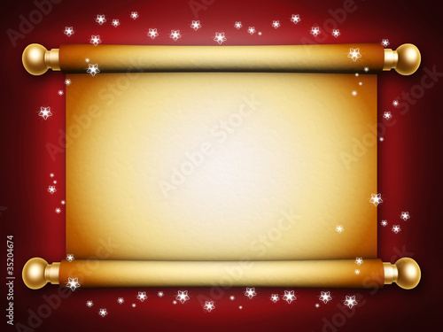 golden scroll parchment
