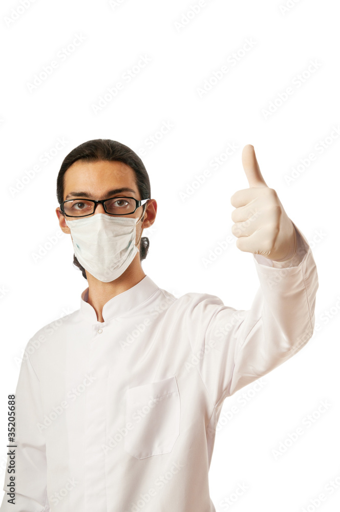 Male doctor isolated on the white Male doctor isolated on the white
