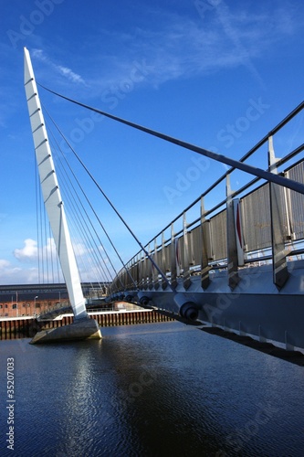 Sail Bridge, River Tawe, Swansea, Wales, UK. photo