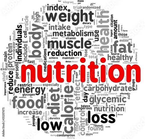 Nutrition concept in tag cloud