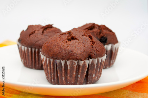 Muffins on Plate