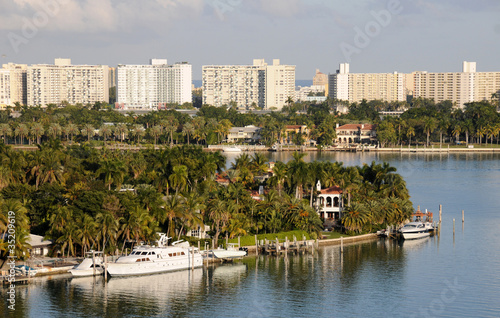 Tropical scenery from Miami  Florida