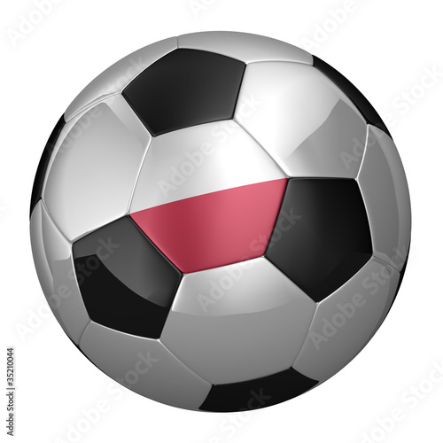 Polish Soccer Ball isolated over white background