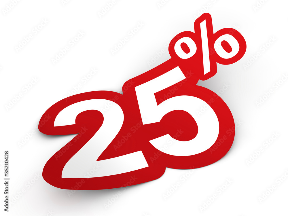 Percent sticker 3d render illustration Percent sticker 3d render illustration