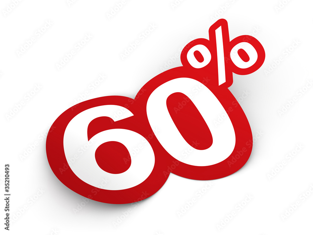 Percent sticker 3d render illustration Percent sticker 3d render illustration