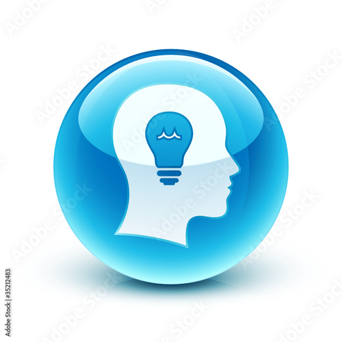 icône tête ampoule / men idea icon