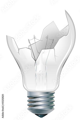 broken-down  light bulb