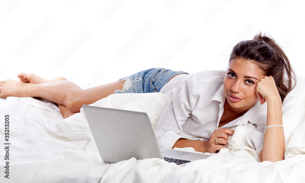 Woman with laptop Woman with laptop
