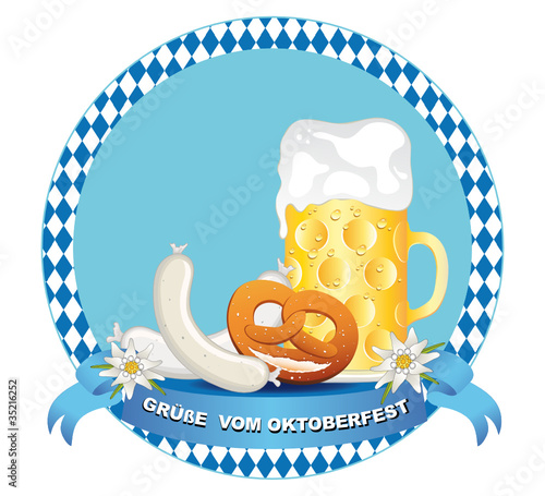 Oktoberfest Werbeflyer mit Grüße