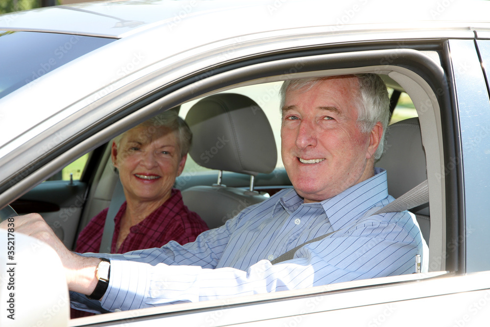 Senior Couple In Car