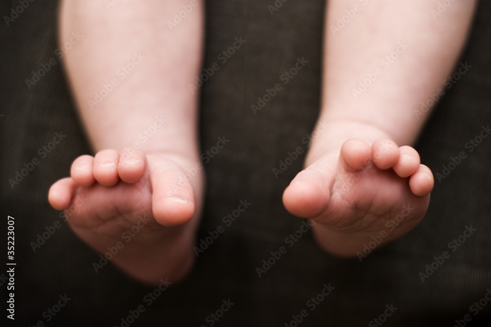 Infant Feet with Toes Curled Infant Feet with Toes Curled