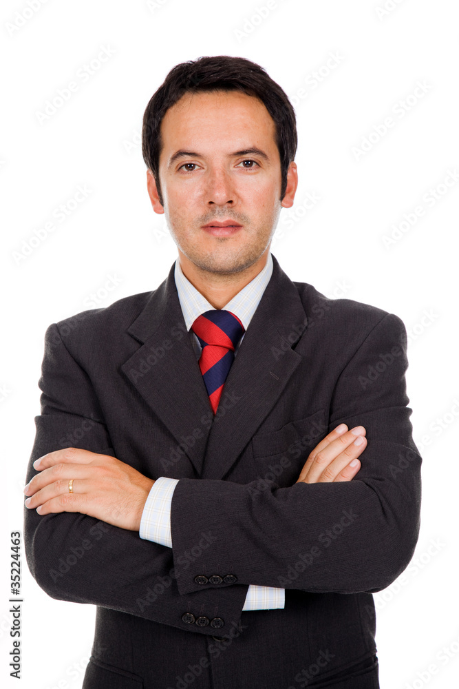 Portrait of a business man isolated on white background. Studio Portrait of a business man isolated on white background. Studio