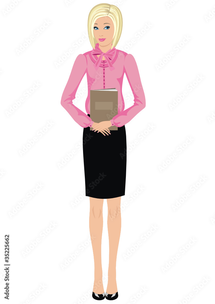 Business woman. White background, vector, Business woman. White background, vector,