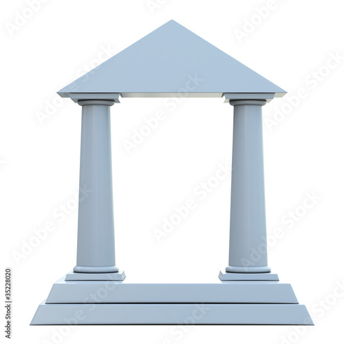 Ancient building with 2 columns