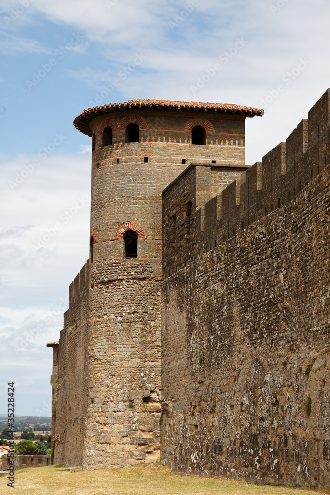 Walls of Carcassonne-detail