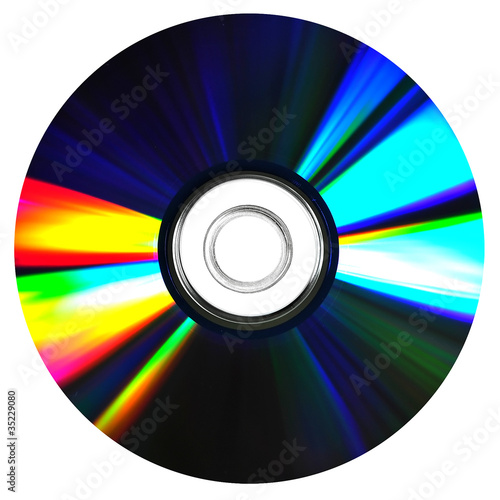 Photography Blank white DVD case and disc on white background