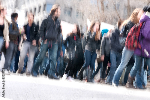 Картината върху платно Student demonstration
