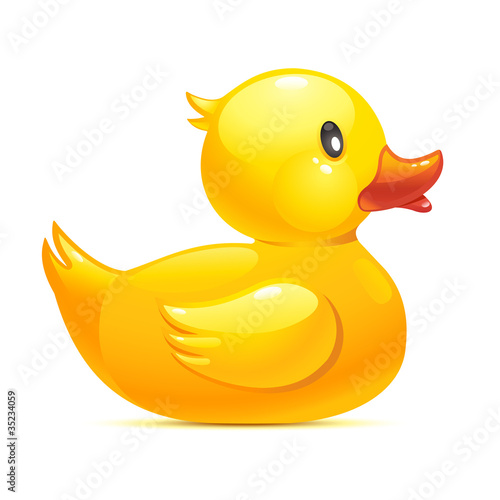 Print op canvas Rubber duck
