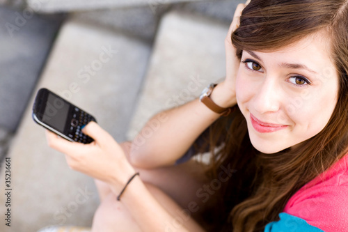 Young woman with mobile phone